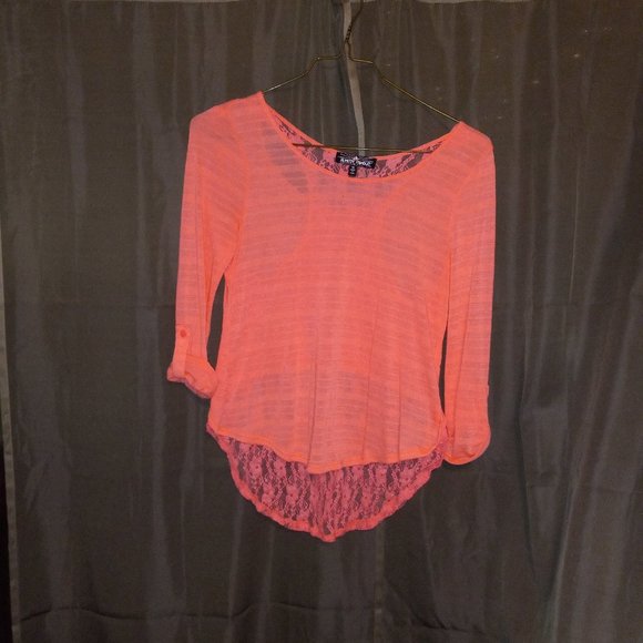 Racerback Tank with Lace Overlay - Picture 1 of 3